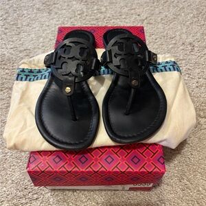 Tory Burch Black Leather Sandals